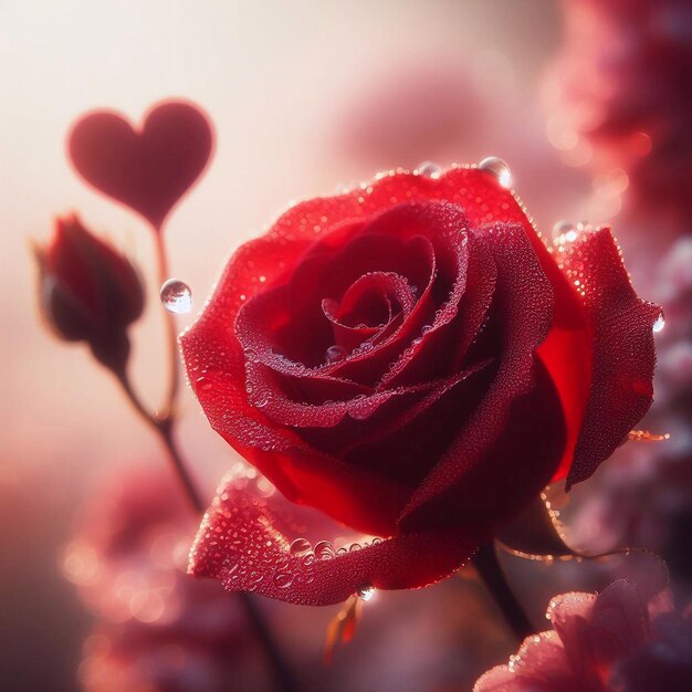 A love rose flower valentine day