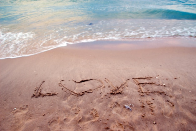 love on the sand beach