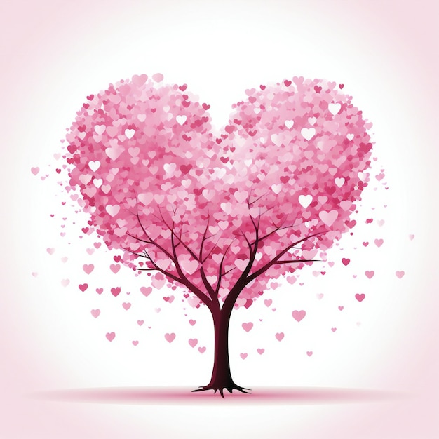 Photo love shape tree