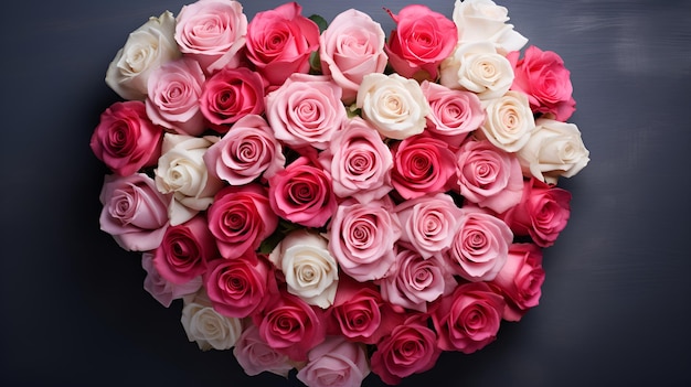 Любовь весной39s Палитра в форме сердца Букет весенних цветов для вашей любви Тематическое искусство