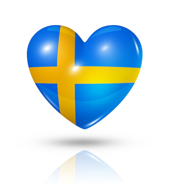 Love Sweden heart flag icon