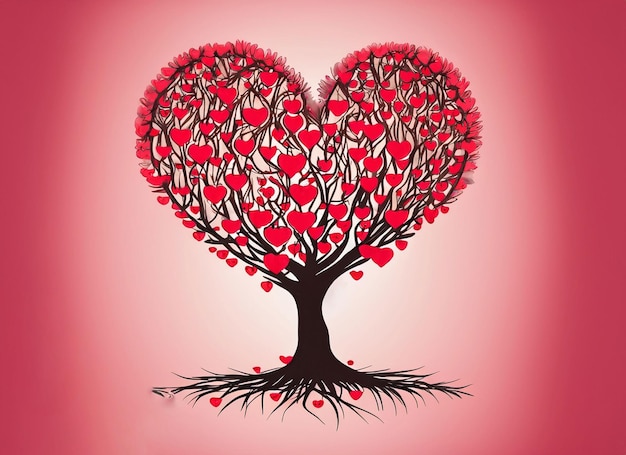 Photo love tree valentine day card for you