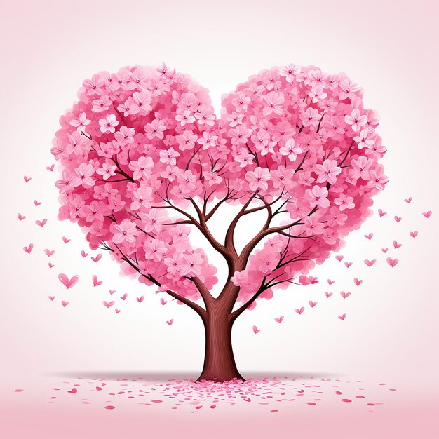 Photo a love tree for valentine day