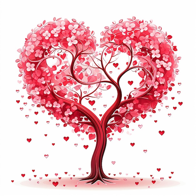 Photo a love tree for valentine day