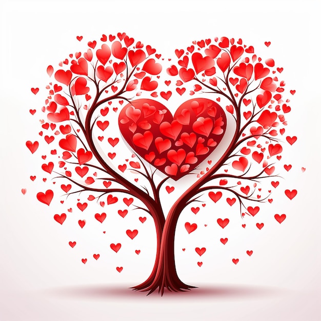 Дерево любви на День святого Валентина