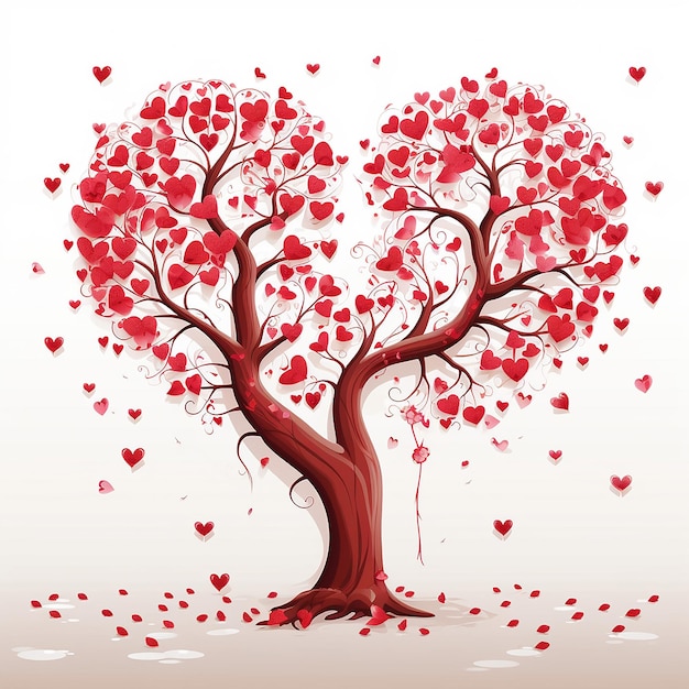 Photo a love tree for valentine day