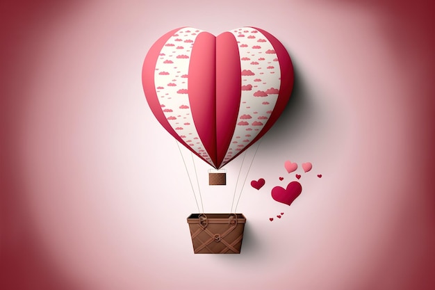 Love and valentine day Heart air balloon