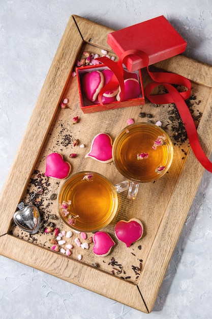 Photo love valentine tea greeting card