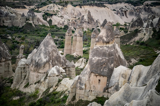 Love Valley landscapes in Cappadocia, Goreme, Turkey.