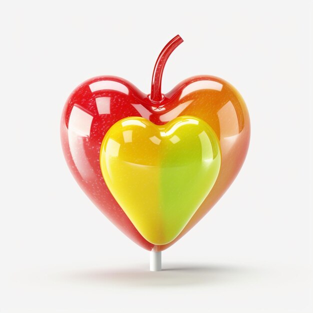 Love with arrow icon 3d render