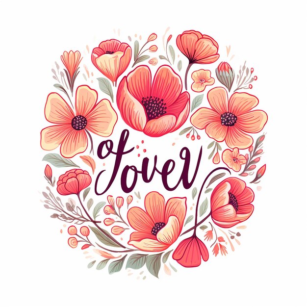 Foto love you mom lettering greeting card ontwerp