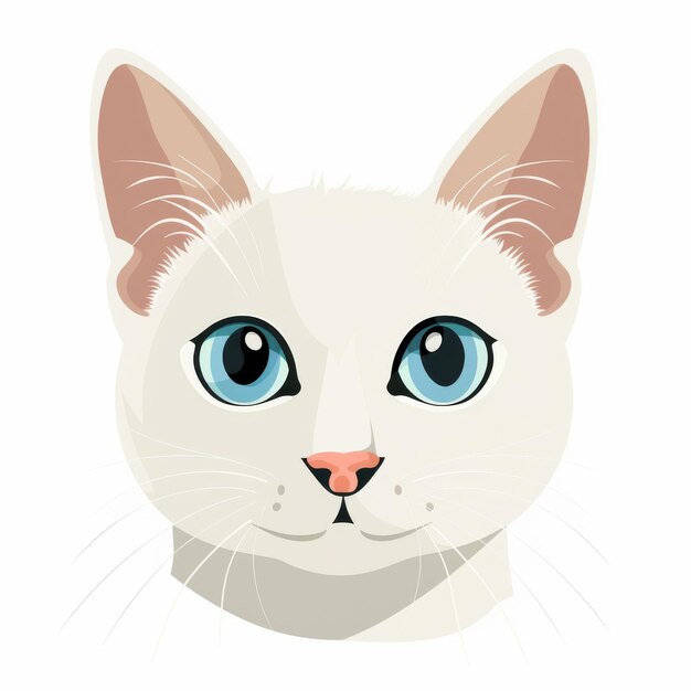 Photo a lovely cartoon cat vector