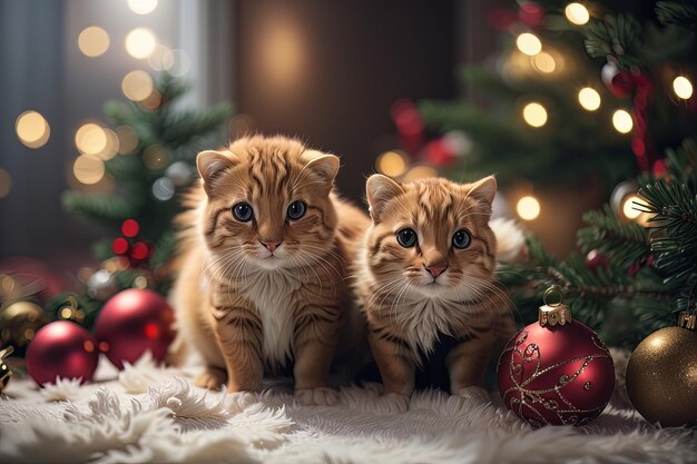 Premium AI Image  Lovely Christmas Critters A Heartwarming Collection