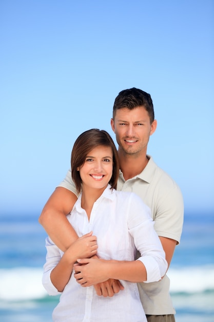 Lovely couple at the beach