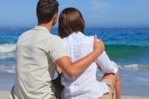 Lovely couple at the beach