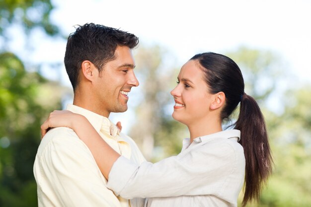 Lovely couple in the park