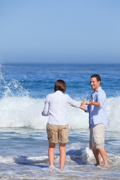 Lovely couple in the sea