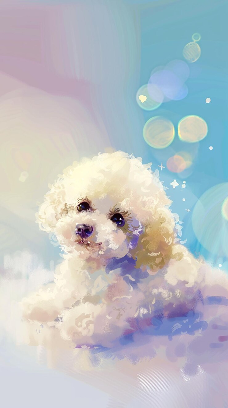 lovely dog puppy illustration for kids book