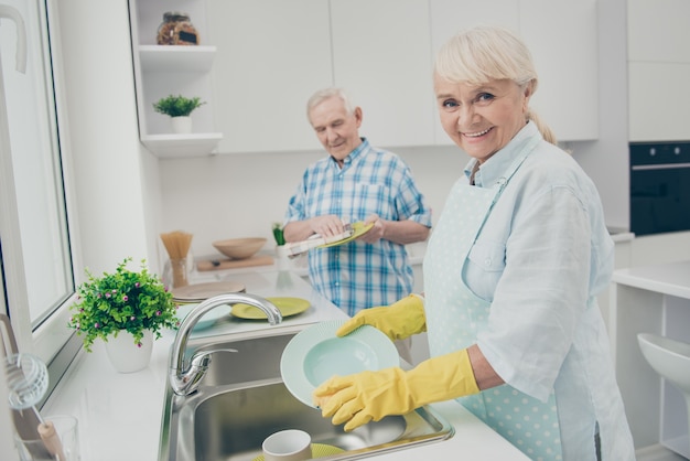 lovely elderly couple at home