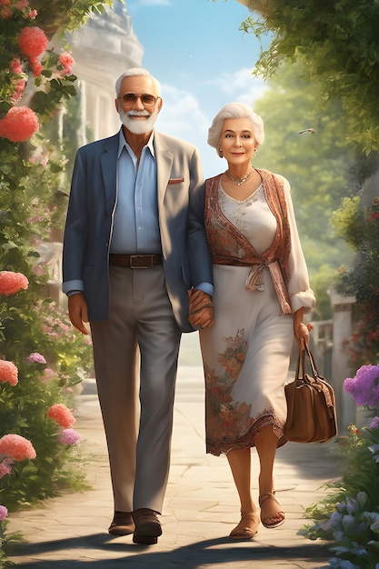 a lovely elderly couple