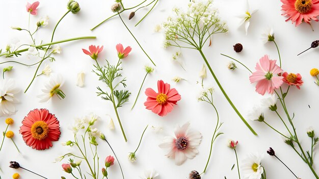 写真 白い背景に麗な花が