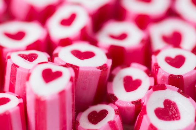 Photo lovely heart candy canes for valentine's day