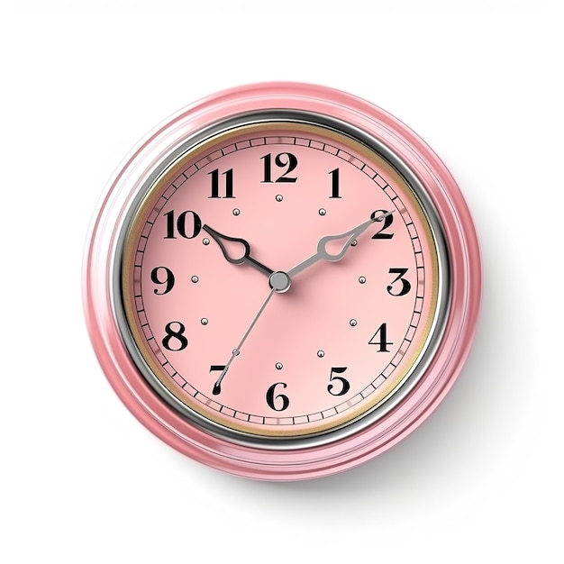 Lovely pink clock icon alarm clock hours