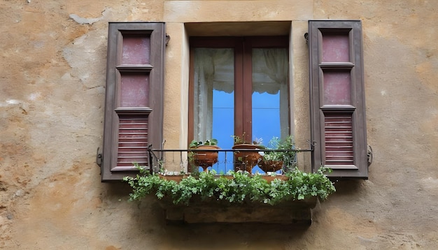 Прекрасное тосканское окно Вольтерра Италия