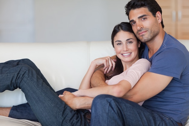 Lovely young couple posing