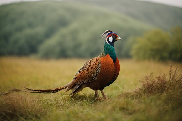 Photo lover couple of peacock in the wild