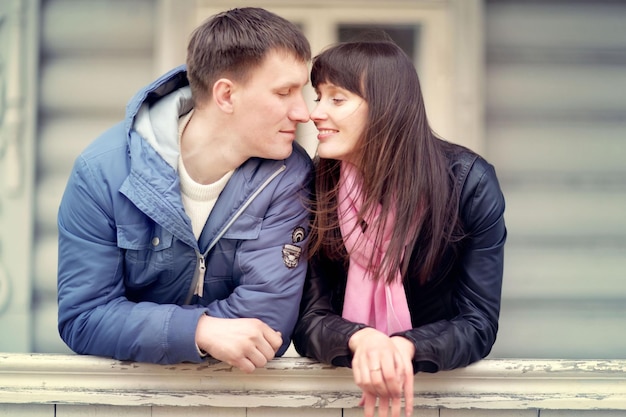 Photo lovers kissing in the park