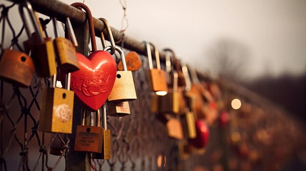 Lovers' Locks on a Fence