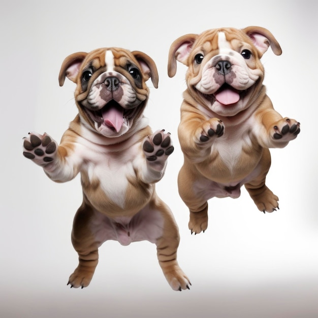 Lovey dogs in isolated white background