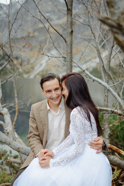 Loving couple at the lake