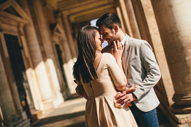 Loving couple in Rome, Italy