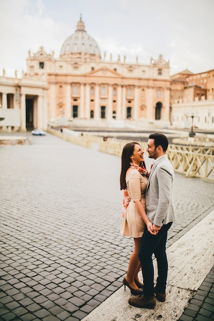 Loving couple in the Vatican, Italy