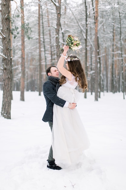 Loving couple on weeding day