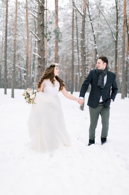 Loving couple on weeding day