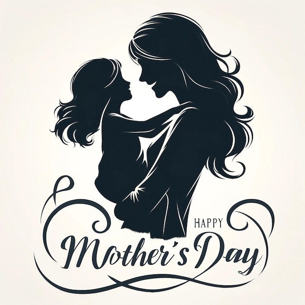 Loving Embrace Mothers Day Silhouette