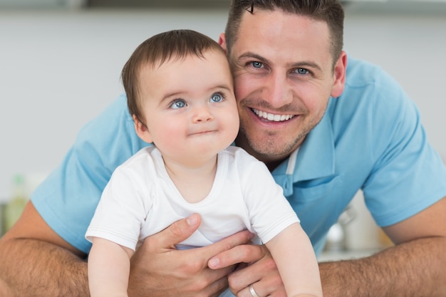 Loving father with baby boy