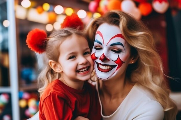 Foto mamma e figlia amorose che si preparano per la festa di halloween madre figlia halloween