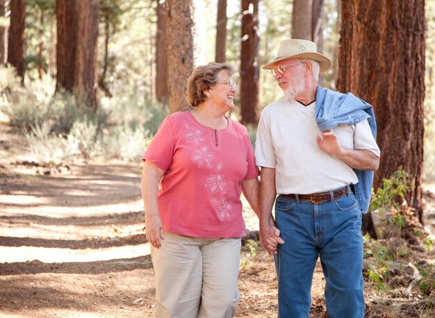 Loving Senior Couple Walking Together