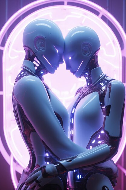 Photo loving you is complicated octane render surreal bright white neon futuristic scifi ultrarealistic