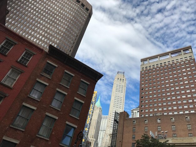 Foto vista angelo bassa dell'architettura di manhattan