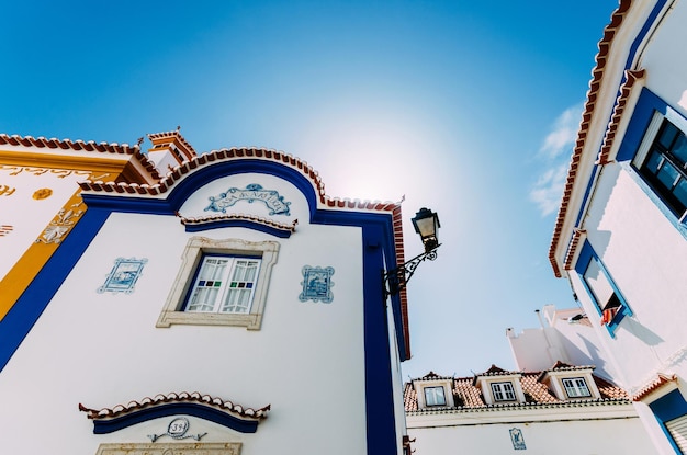 Low angle shot of a building in ericeira portugal