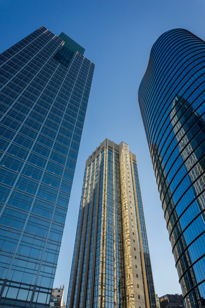 Low angle shot of modern architecture