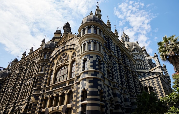 Low angle shot of the palace of culture Rafael Uribe Uribe in Medellin