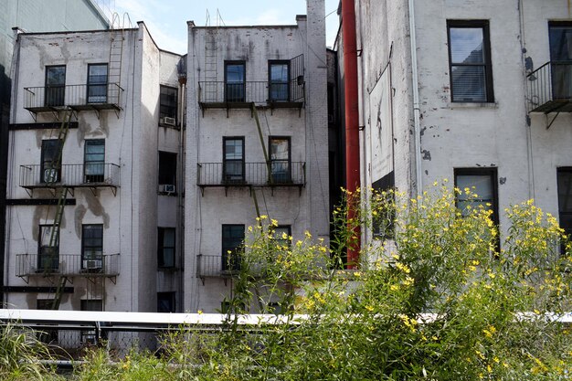 Low angle view of abandoned building