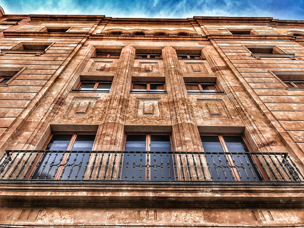 Low angle view of abandoned building