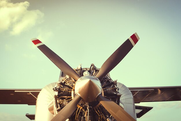 Low angle view of airplane against sky